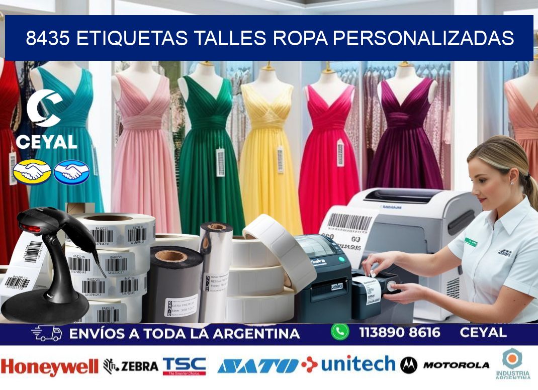 8435 ETIQUETAS TALLES ROPA PERSONALIZADAS