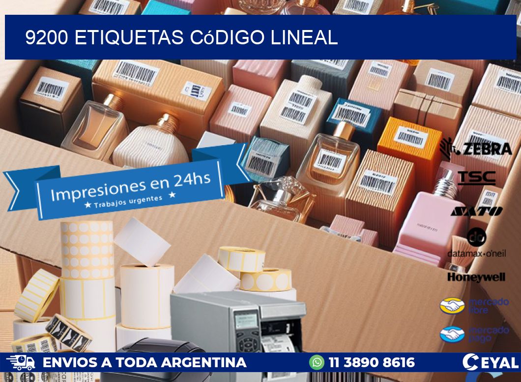 9200 Etiquetas código lineal