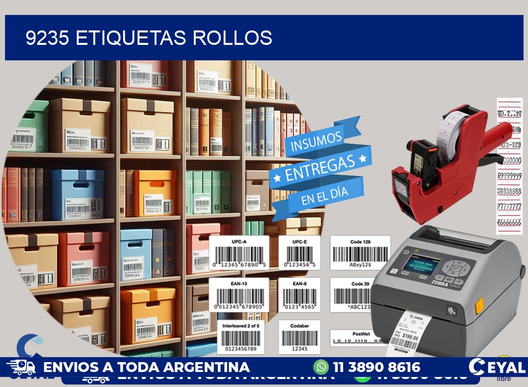 9235 etiquetas rollos