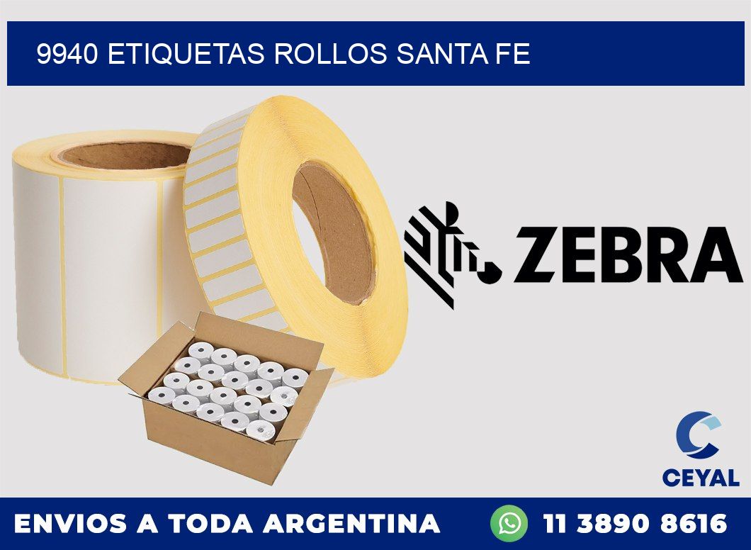 9940 etiquetas rollos SANTA FE