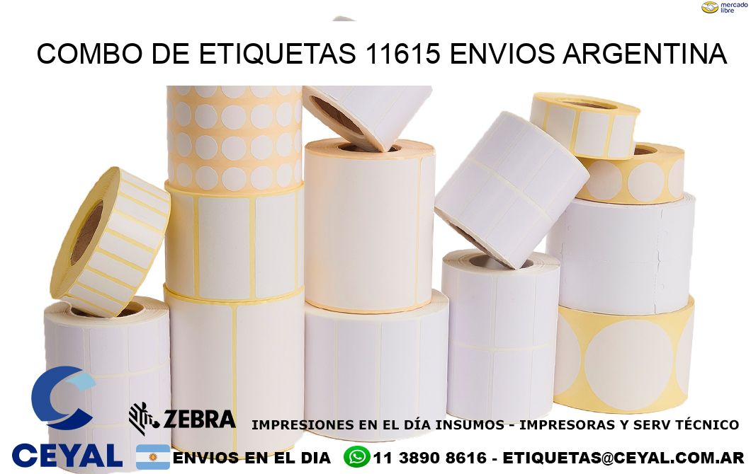 Combo de etiquetas 11615 ENVIOS ARGENTINA