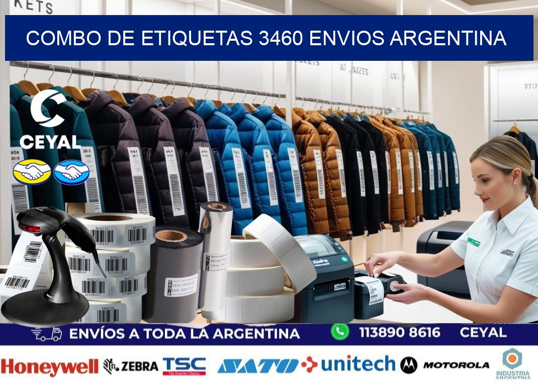 Combo de etiquetas 3460 ENVIOS ARGENTINA