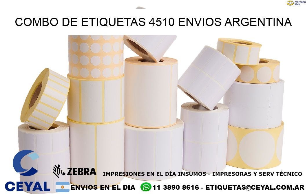 Combo de etiquetas 4510 ENVIOS ARGENTINA