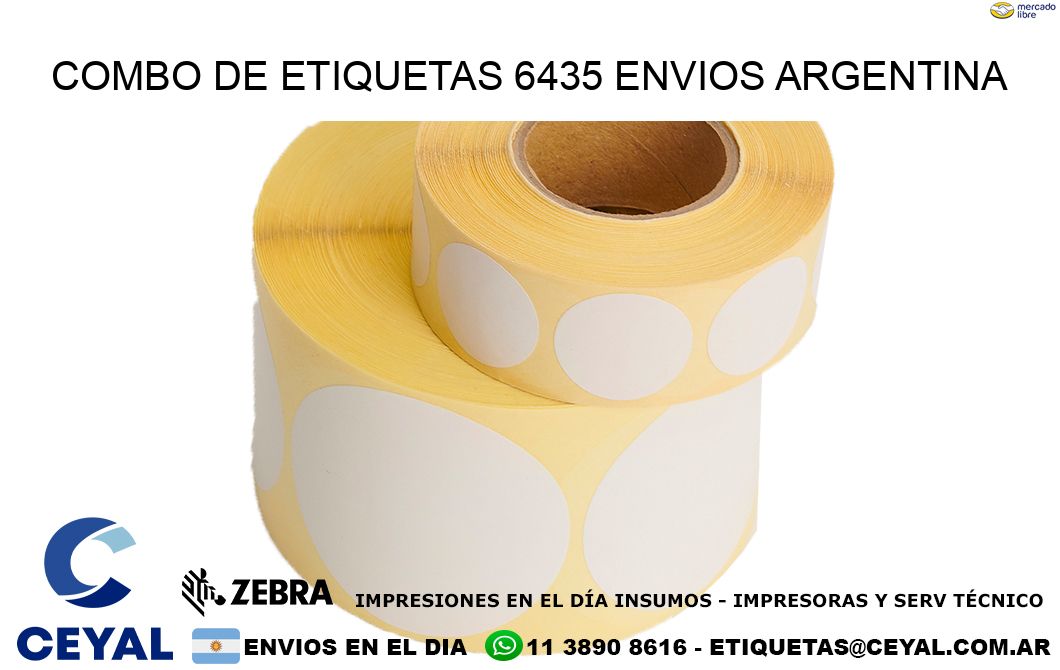 Combo de etiquetas 6435 ENVIOS ARGENTINA