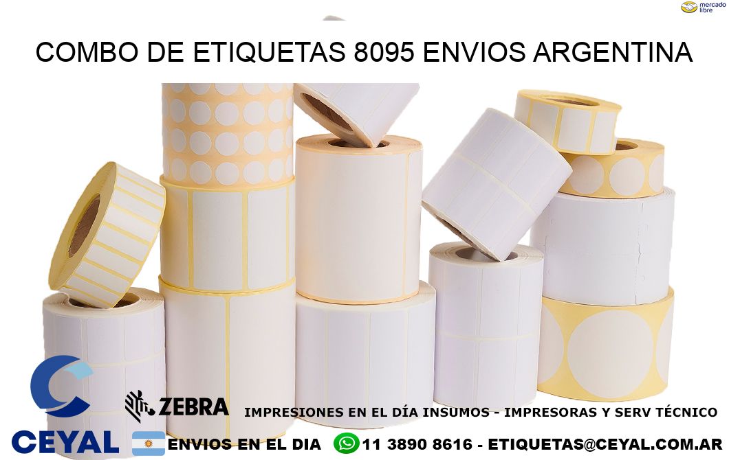Combo de etiquetas 8095 ENVIOS ARGENTINA