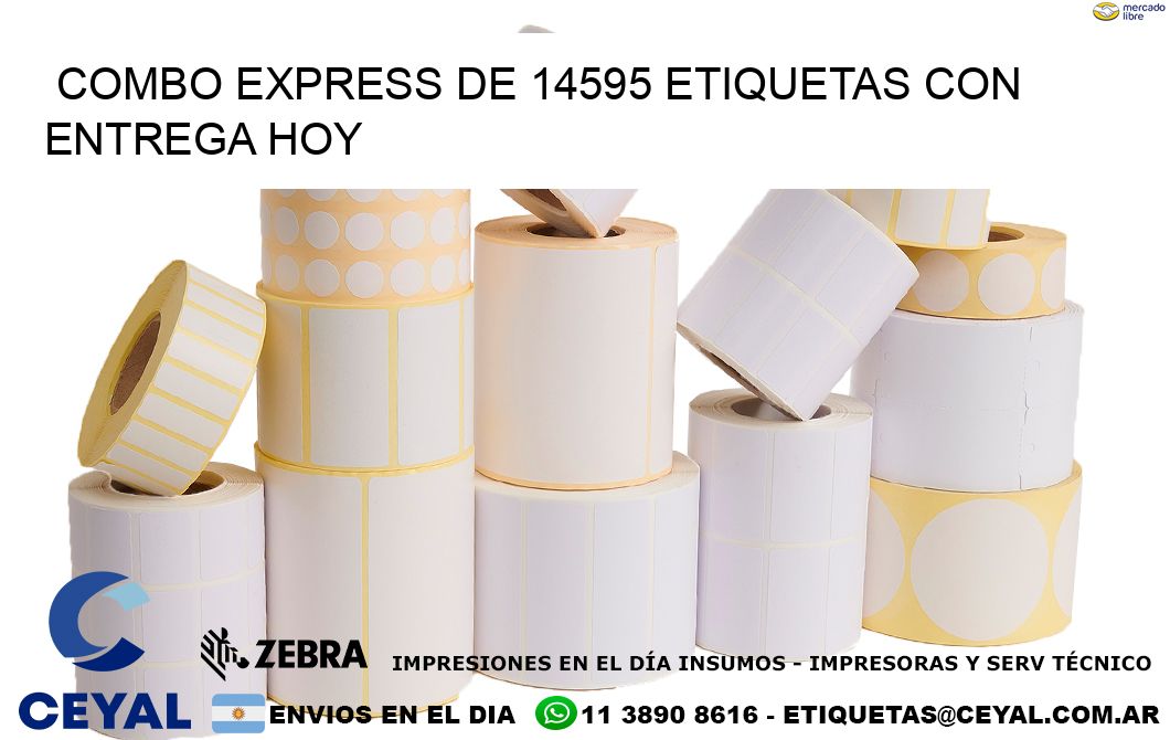 Combo express de 14595 etiquetas con entrega hoy