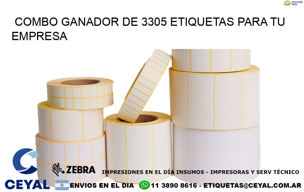 Combo ganador de 3305 etiquetas para tu empresa