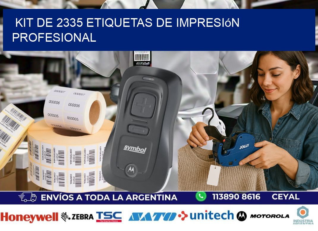 Kit de 2335 etiquetas de impresión profesional
