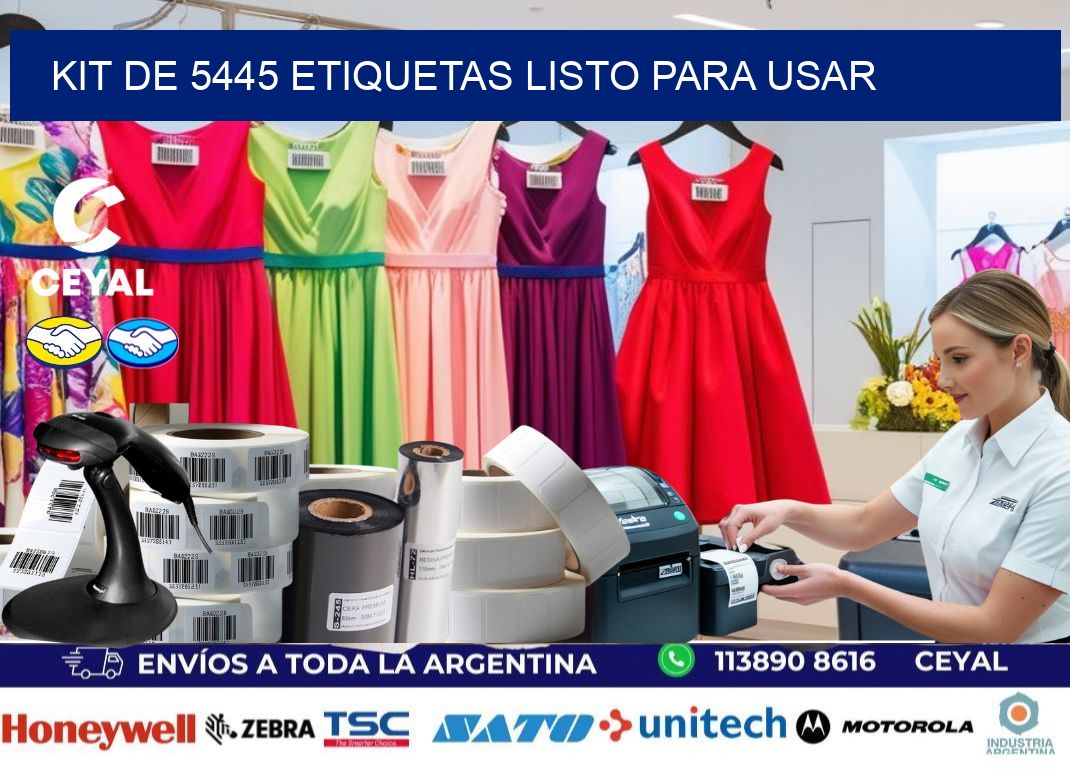 Kit de 5445 etiquetas listo para usar