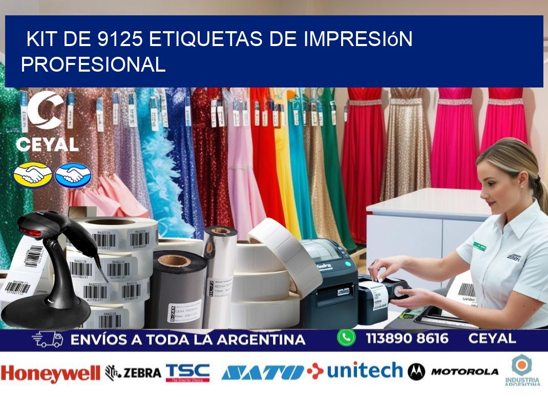 Kit de 9125 etiquetas de impresión profesional