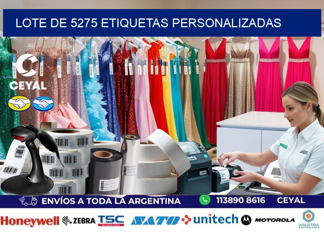 Lote de 5275 etiquetas personalizadas