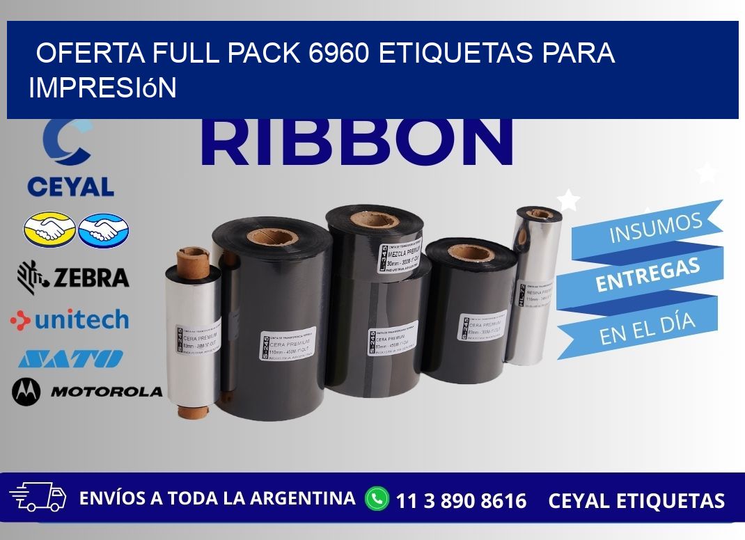 Oferta full pack 6960 etiquetas para impresión
