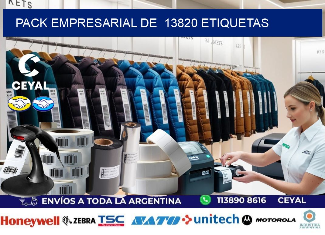 Pack empresarial de  13820 etiquetas