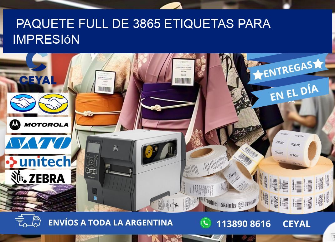 Paquete full de 3865 etiquetas para impresión
