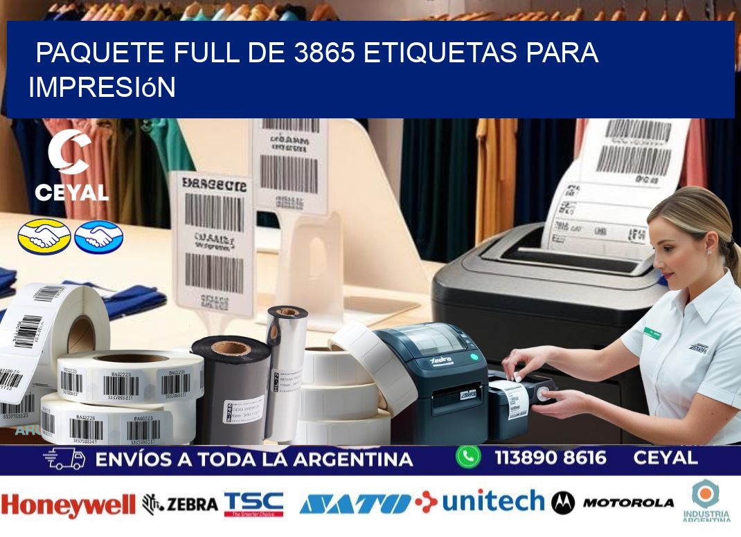 Paquete full de 3865 etiquetas para impresión