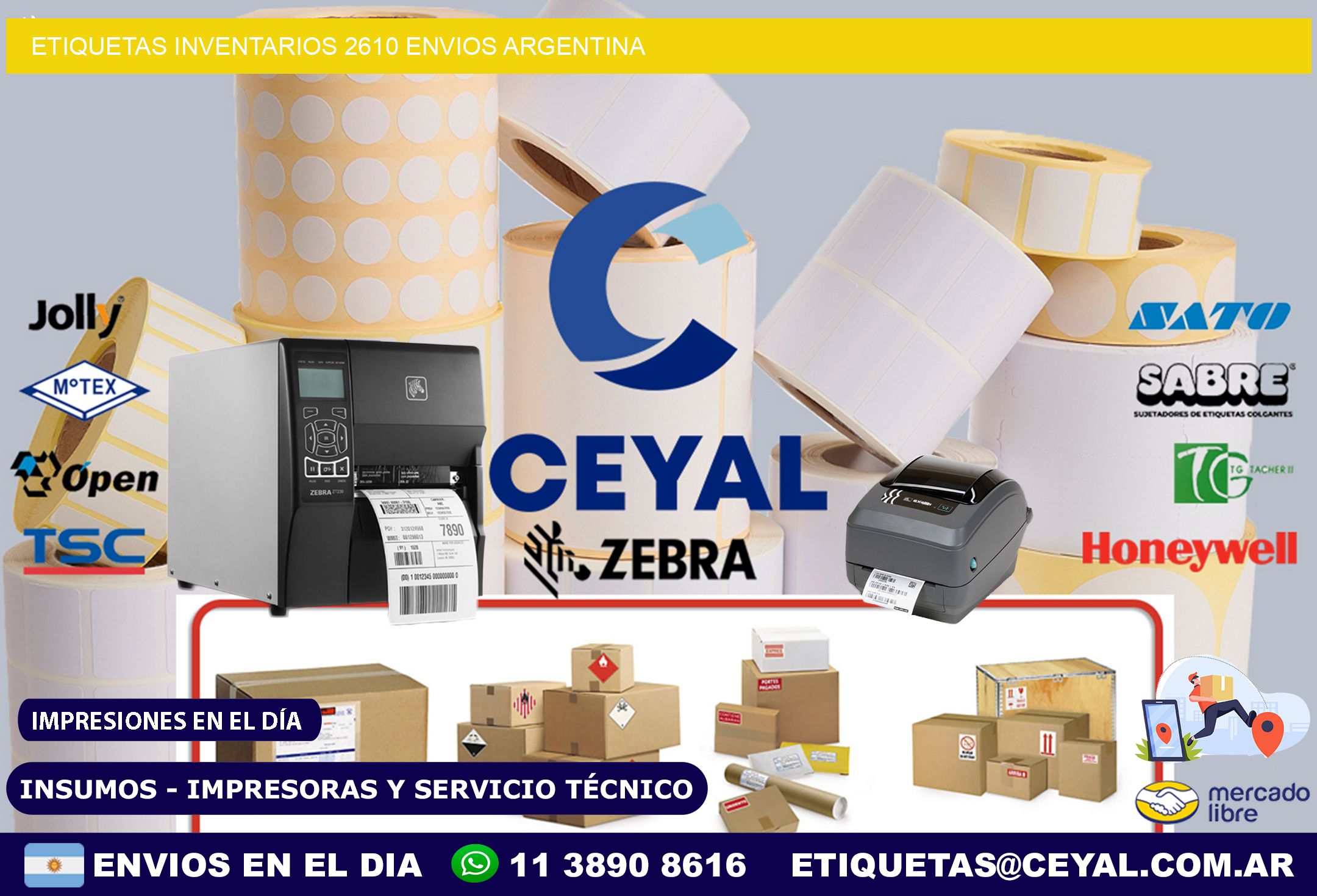 etiquetas inventarios 2610 ENVIOS ARGENTINA