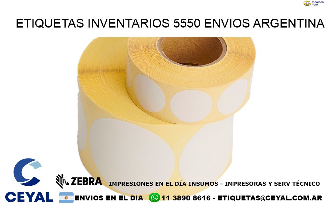 etiquetas inventarios 5550 ENVIOS ARGENTINA