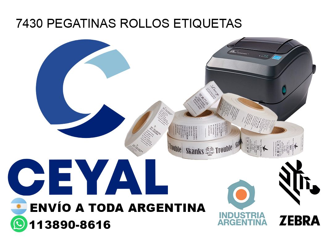 7430 Pegatinas rollos etiquetas