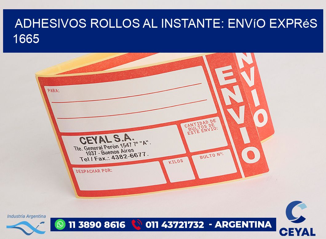 Adhesivos rollos al Instante: Envío Exprés 1665