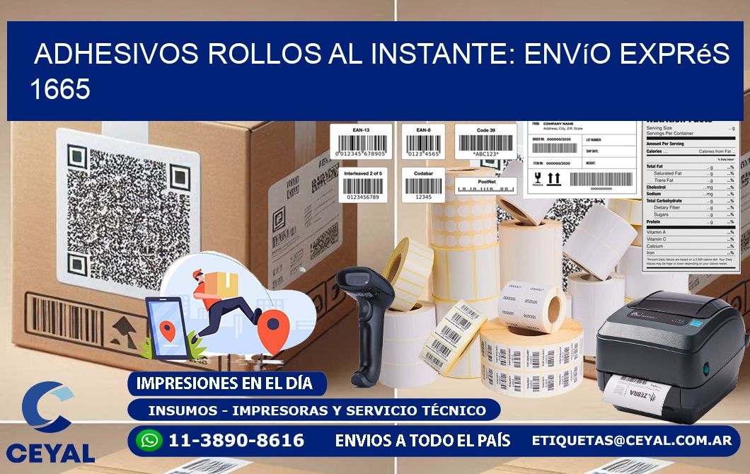 Adhesivos rollos al Instante: Envío Exprés 1665