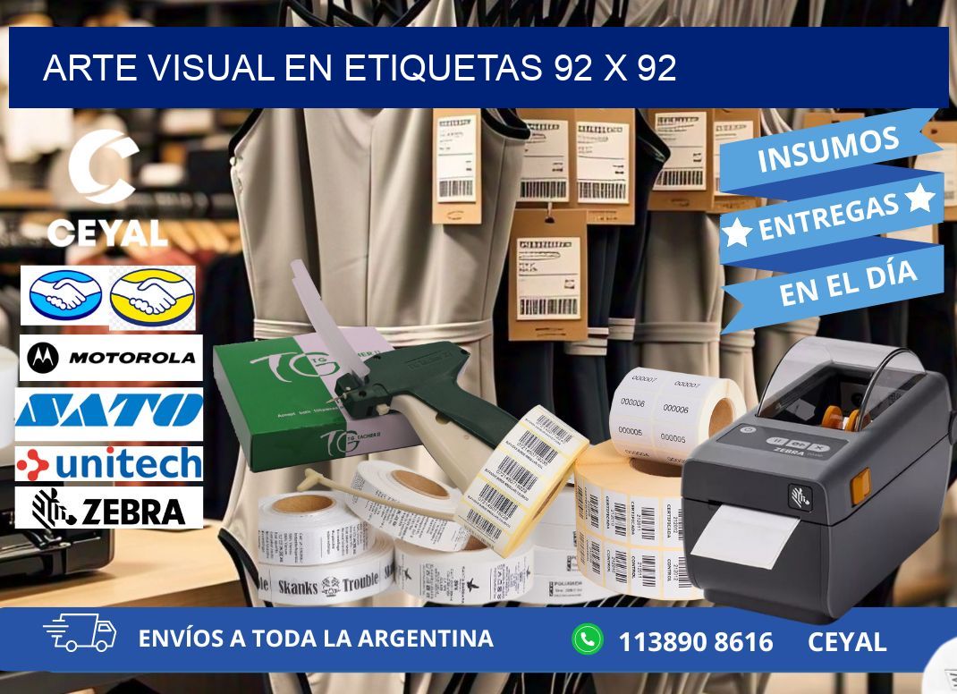 Arte visual en etiquetas 92 x 92