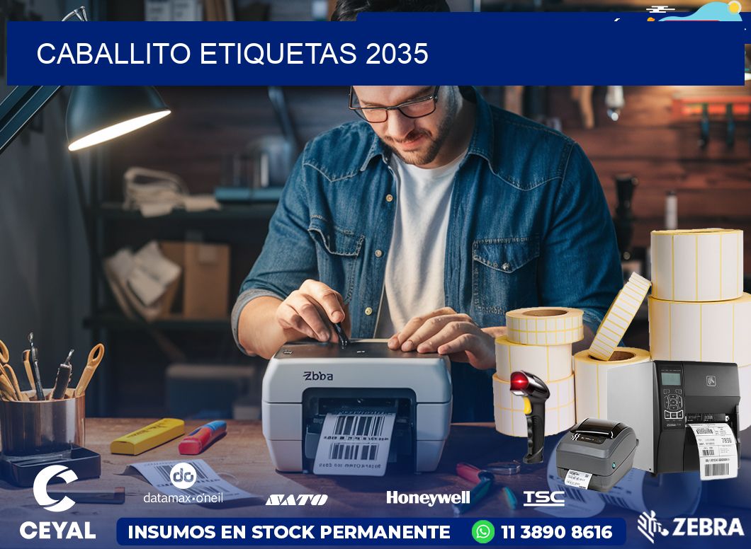 Caballito etiquetas 2035