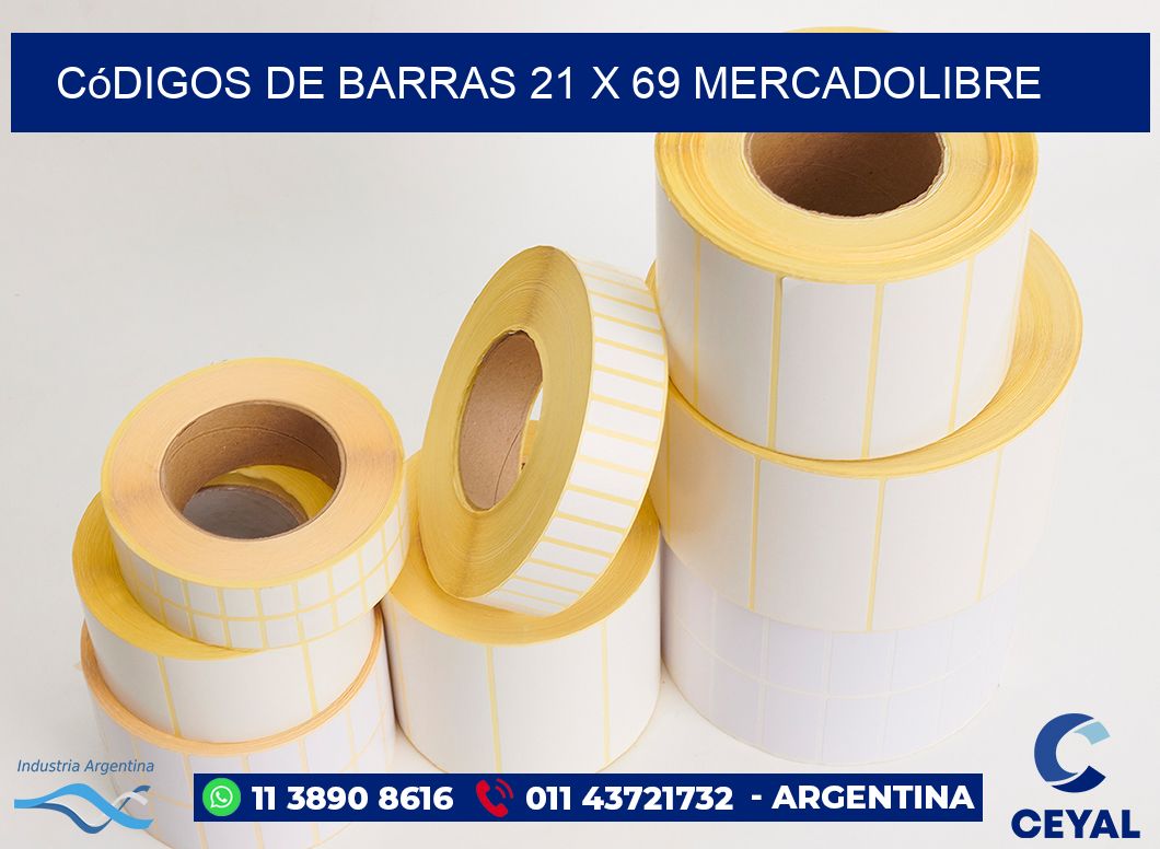 Códigos de Barras 21 x 69 MERCADOLIBRE
