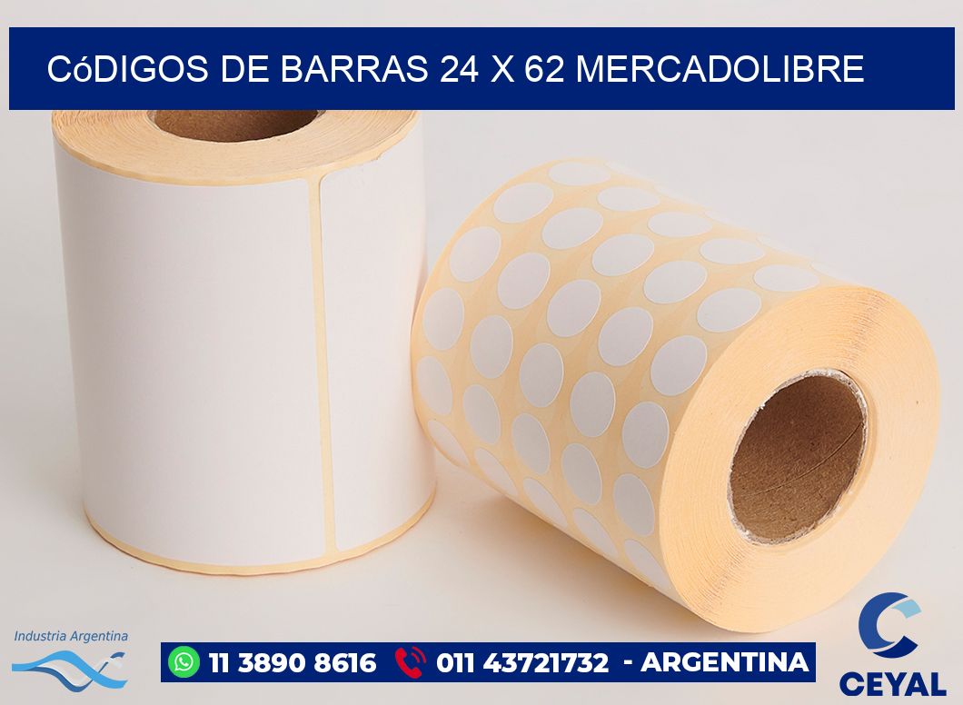Códigos de Barras 24 x 62 MERCADOLIBRE