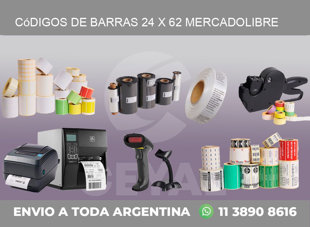 Códigos de Barras 24 x 62 MERCADOLIBRE