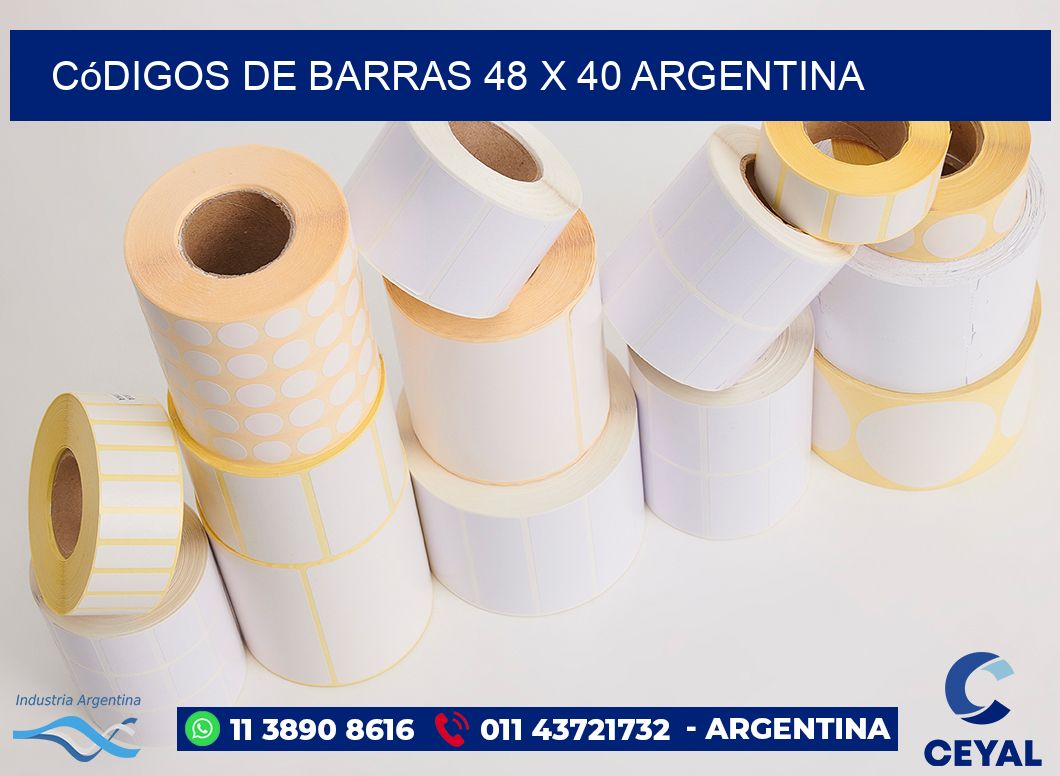 Códigos de Barras 48 x 40 argentina