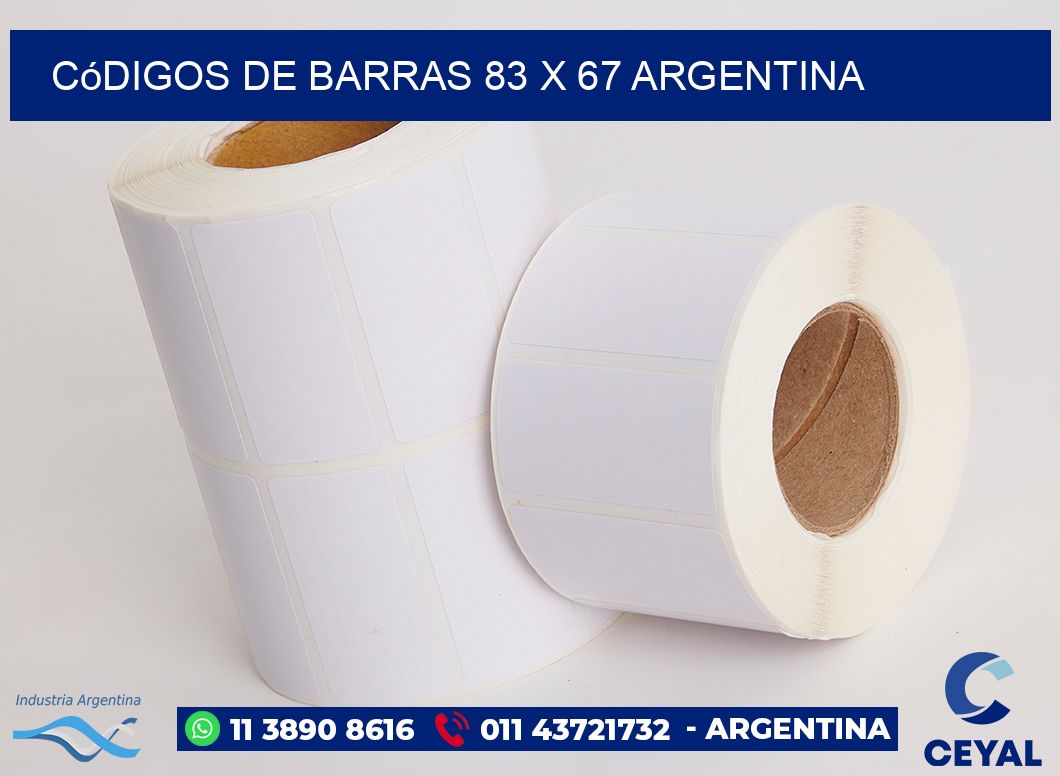 Códigos de Barras 83 x 67 argentina