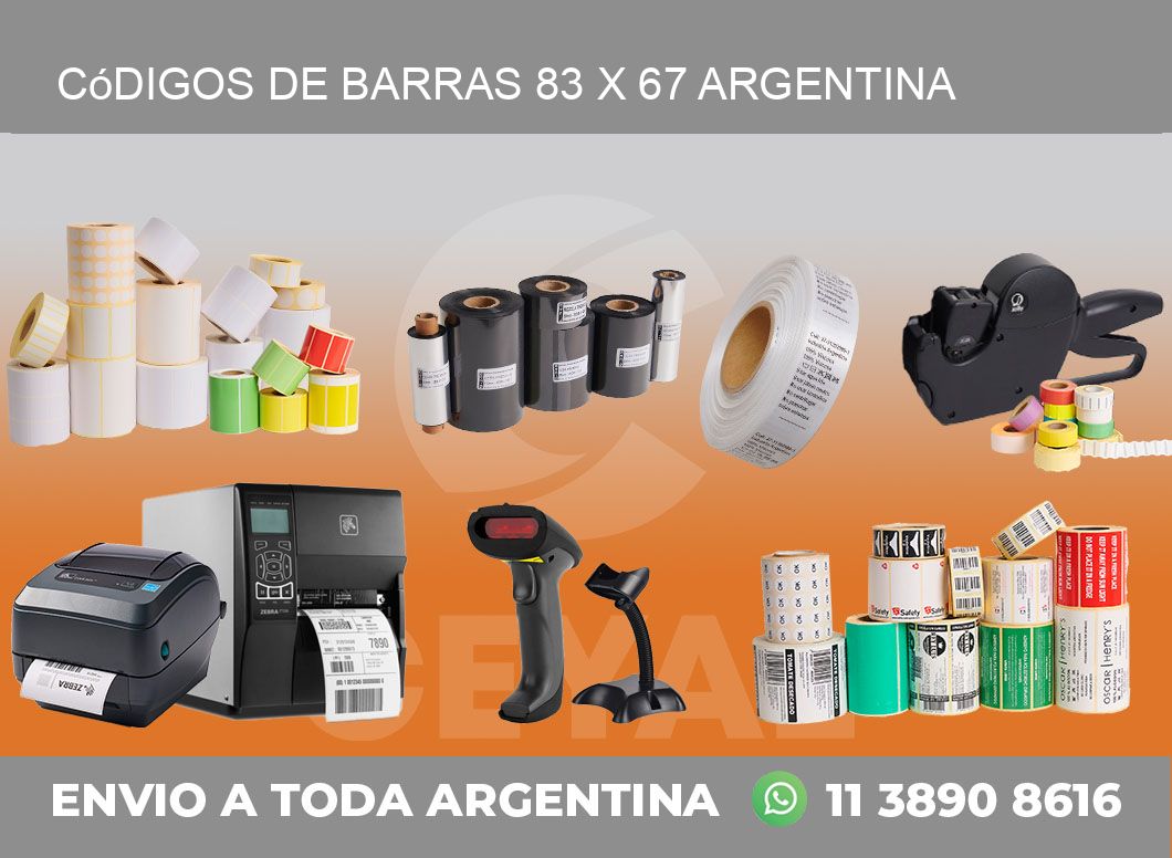 Códigos de Barras 83 x 67 argentina