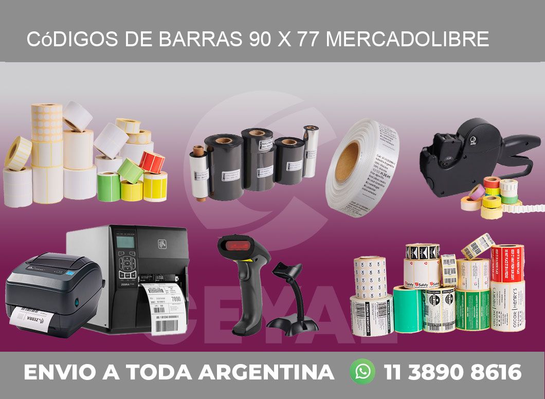 Códigos de Barras 90 x 77 MERCADOLIBRE