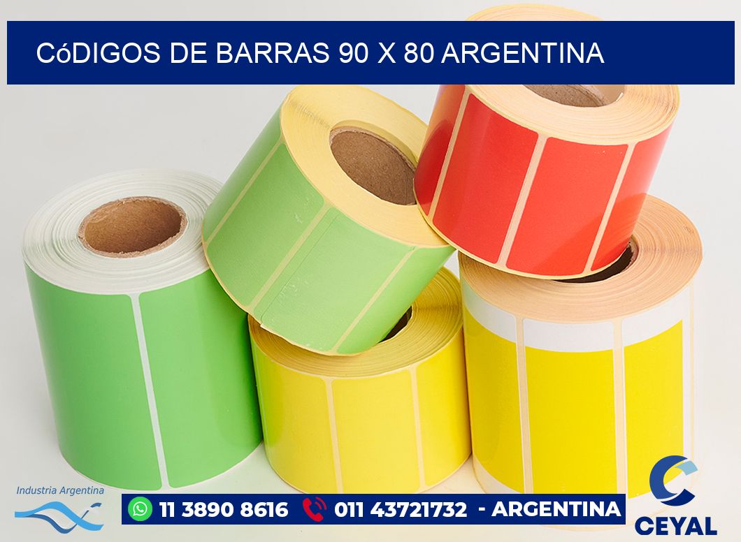 Códigos de Barras 90 x 80 argentina
