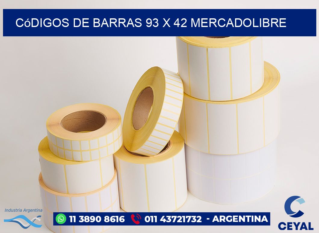 Códigos de Barras 93 x 42 MERCADOLIBRE
