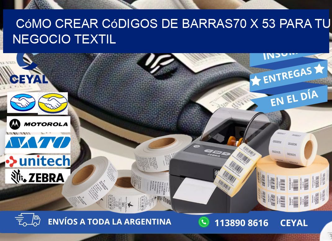 Cómo Crear Códigos de Barras70 x 53 para Tu Negocio Textil