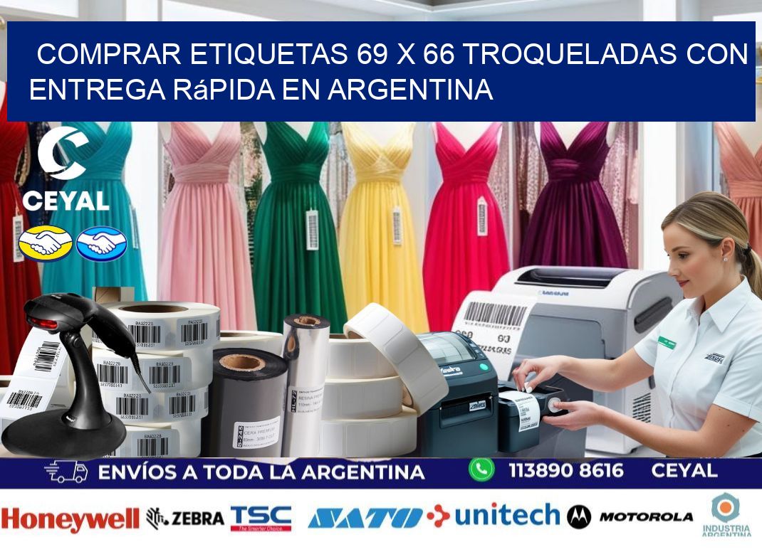 Comprar etiquetas 69 x 66 troqueladas con entrega rápida en Argentina