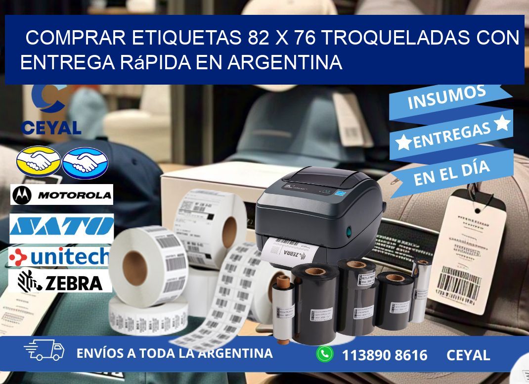 Comprar etiquetas 82 x 76 troqueladas con entrega rápida en Argentina