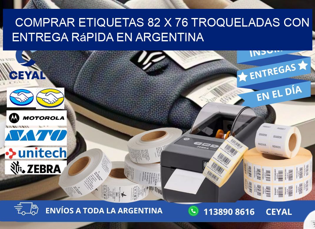 Comprar etiquetas 82 x 76 troqueladas con entrega rápida en Argentina