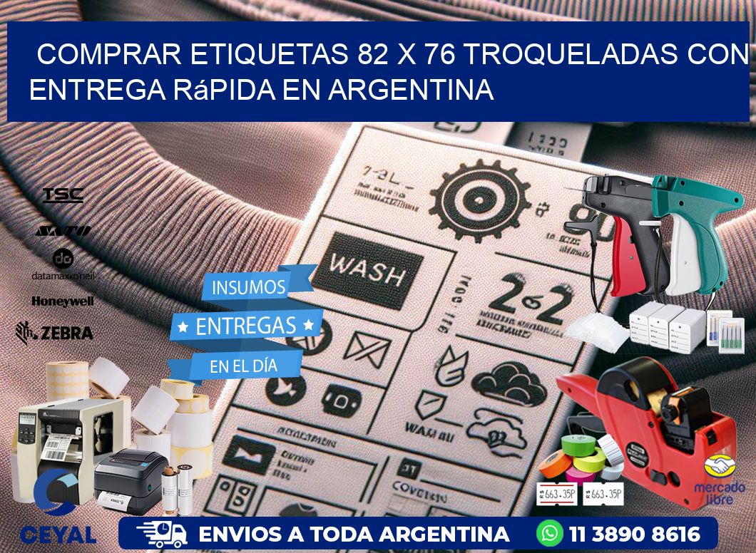 Comprar etiquetas 82 x 76 troqueladas con entrega rápida en Argentina