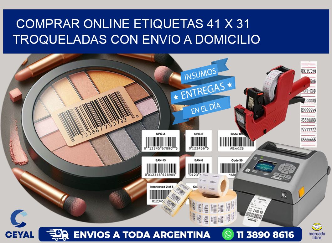 Comprar online etiquetas 41 x 31 troqueladas con envío a domicilio