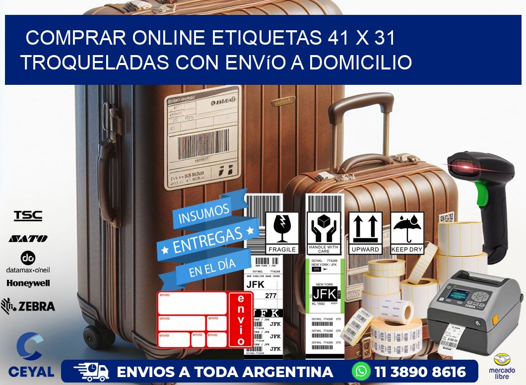 Comprar online etiquetas 41 x 31 troqueladas con envío a domicilio