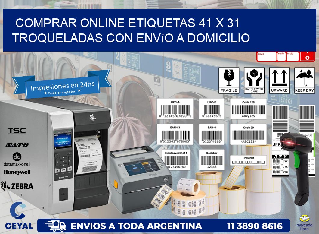 Comprar online etiquetas 41 x 31 troqueladas con envío a domicilio