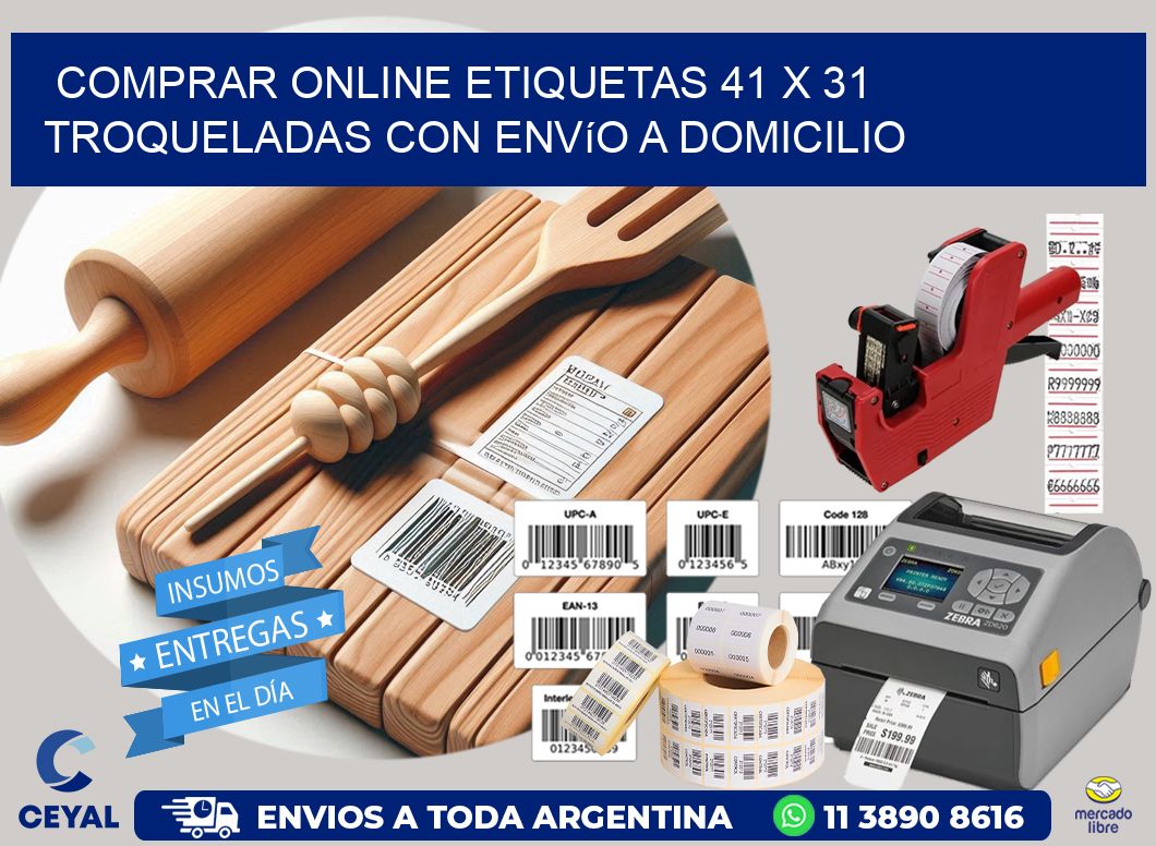 Comprar online etiquetas 41 x 31 troqueladas con envío a domicilio