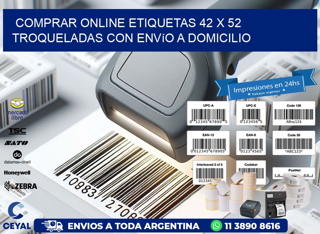 Comprar online etiquetas 42 x 52 troqueladas con envío a domicilio