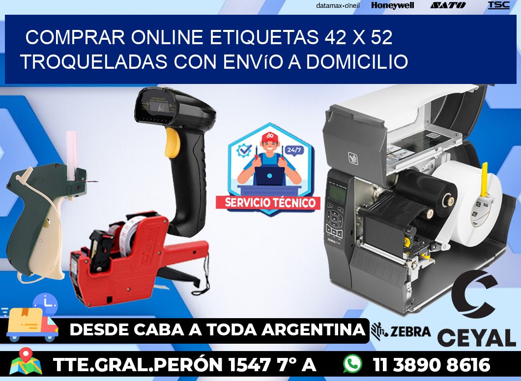 Comprar online etiquetas 42 x 52 troqueladas con envío a domicilio
