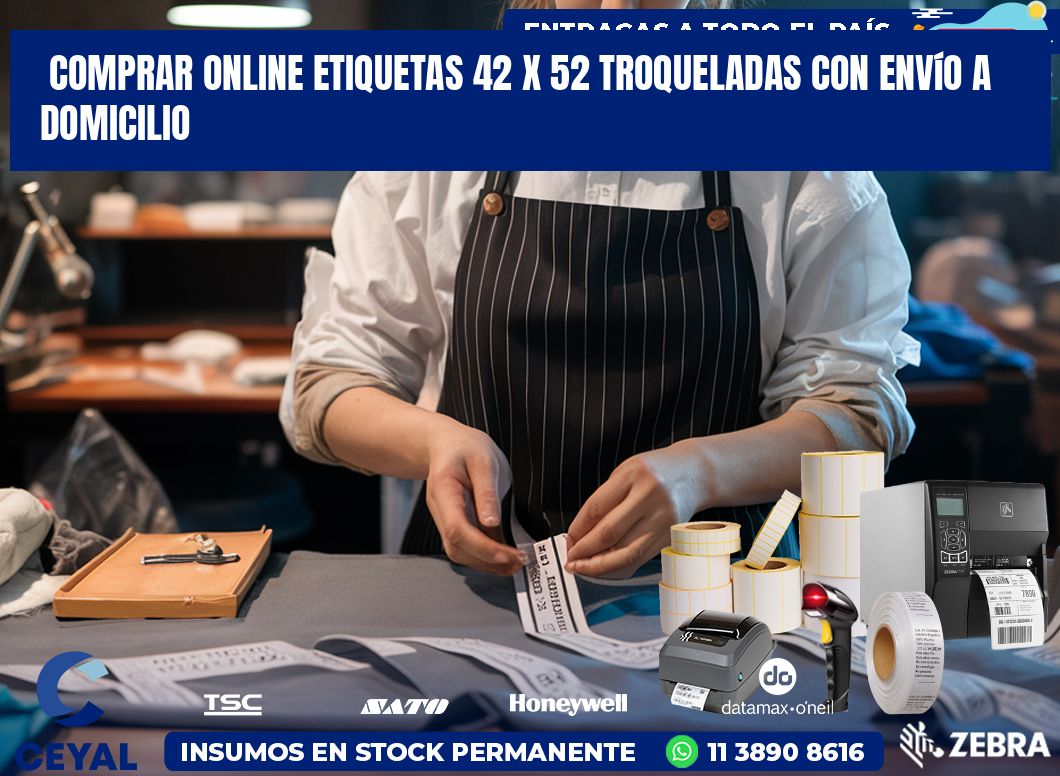 Comprar online etiquetas 42 x 52 troqueladas con envío a domicilio