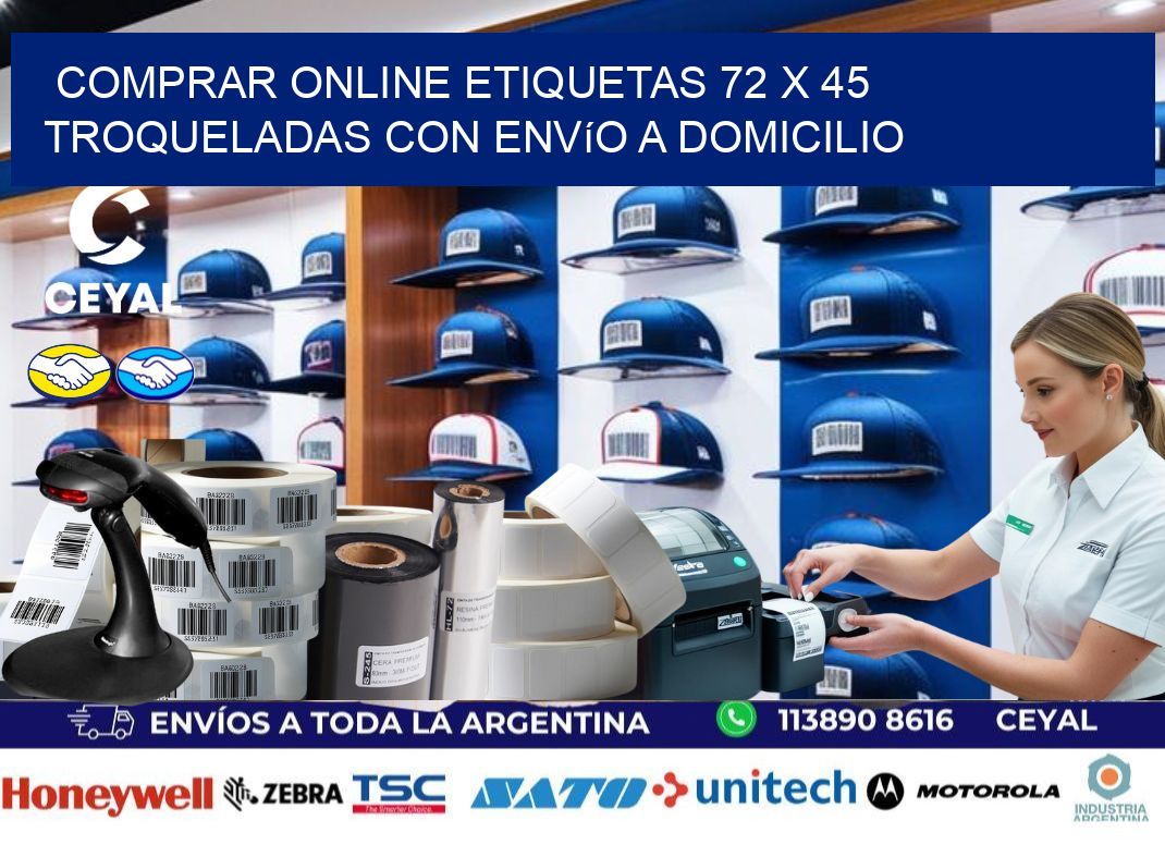 Comprar online etiquetas 72 x 45 troqueladas con envío a domicilio