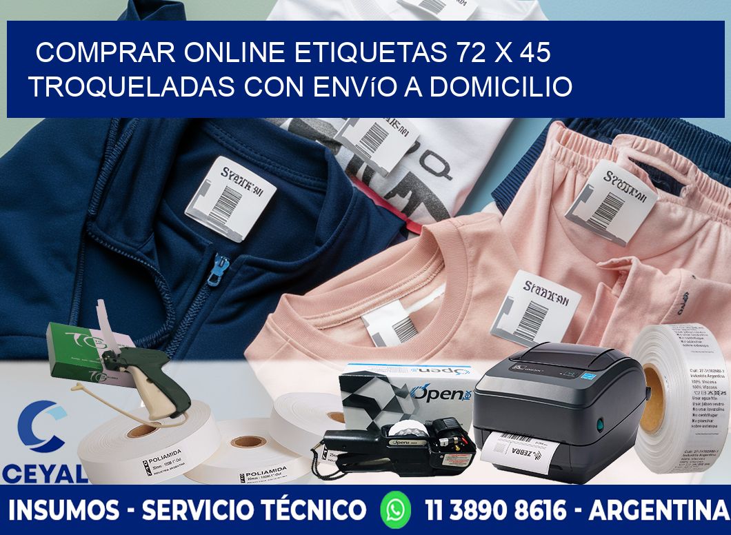 Comprar online etiquetas 72 x 45 troqueladas con envío a domicilio