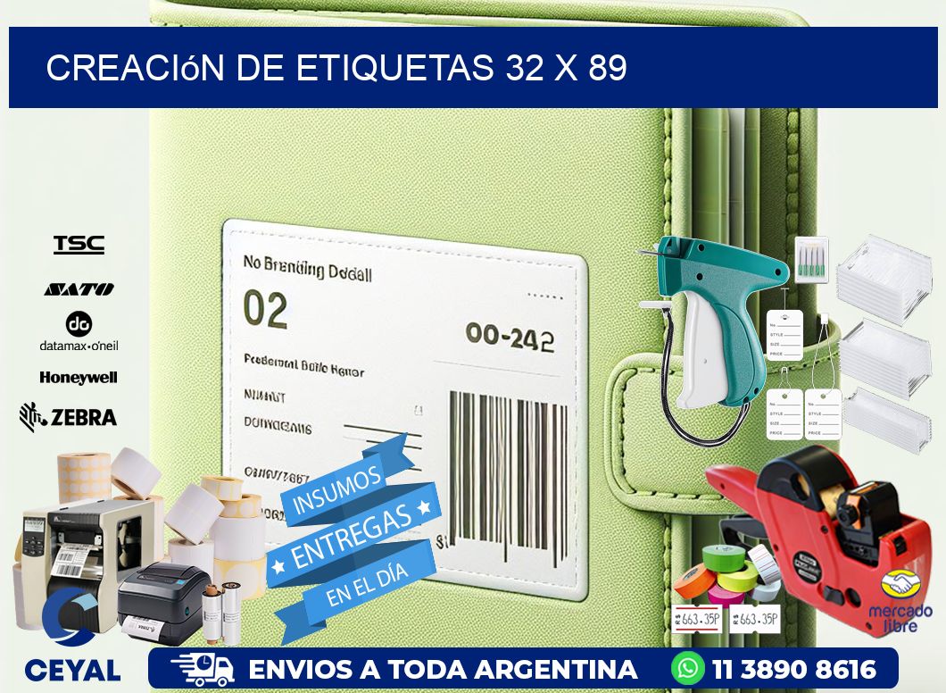 Creación de etiquetas 32 x 89